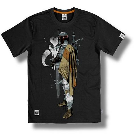 Addict Mitchy Bwoy Star Wars Boba Fett Ltd Edition T Shirt Black Preview